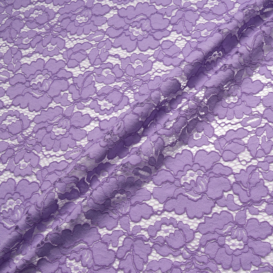 Rich Lavender Corded Lace - 3m Piece
