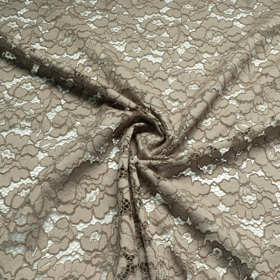 Taupe Corded Lace - 3m Piece
