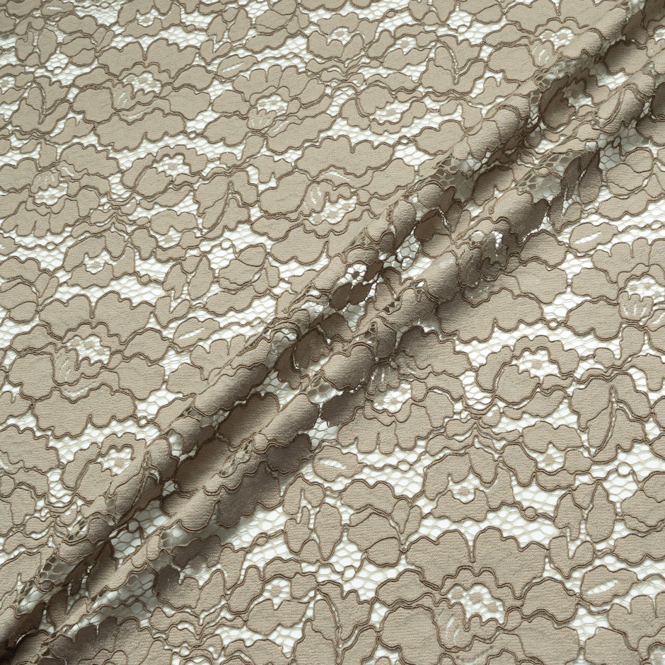 Taupe Corded Lace - 3m Piece