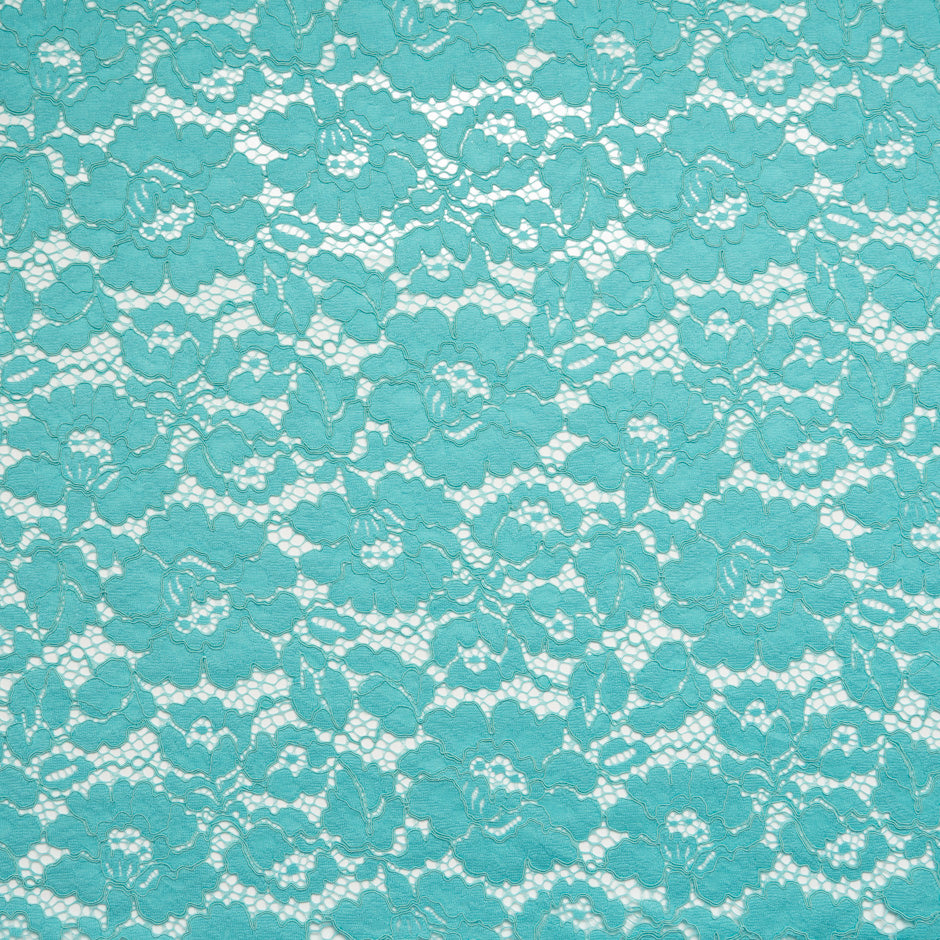 Rich Aqua Corded Lace - 3m Piece