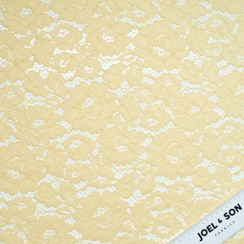 Sorbet Yellow Corded Lace - 3m Piece