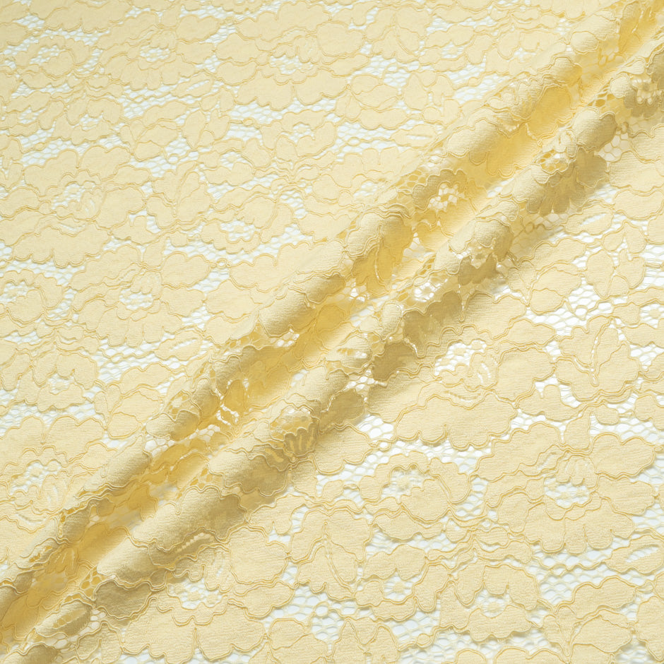 Sorbet Yellow Corded Lace - 3m Piece