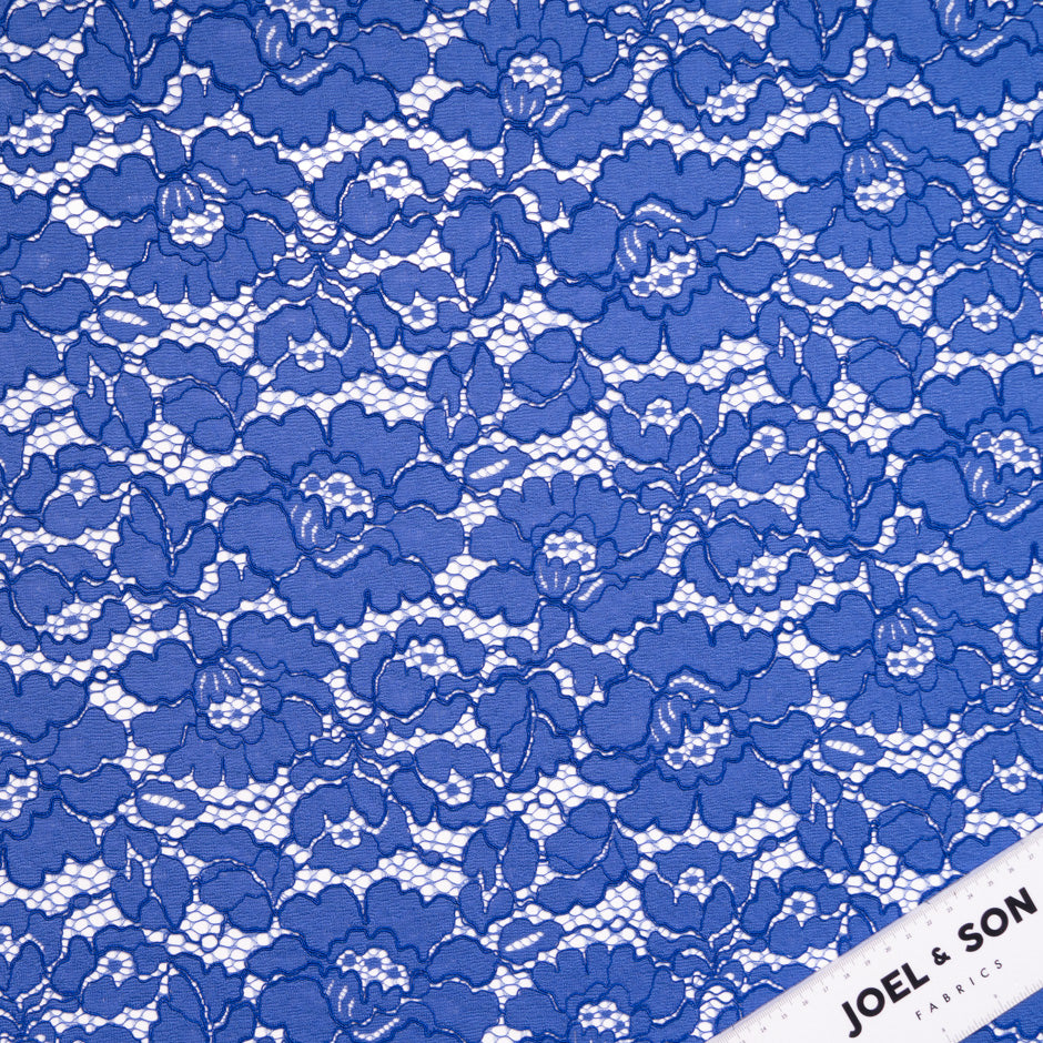 Royal Blue Corded Lace - 3m Piece