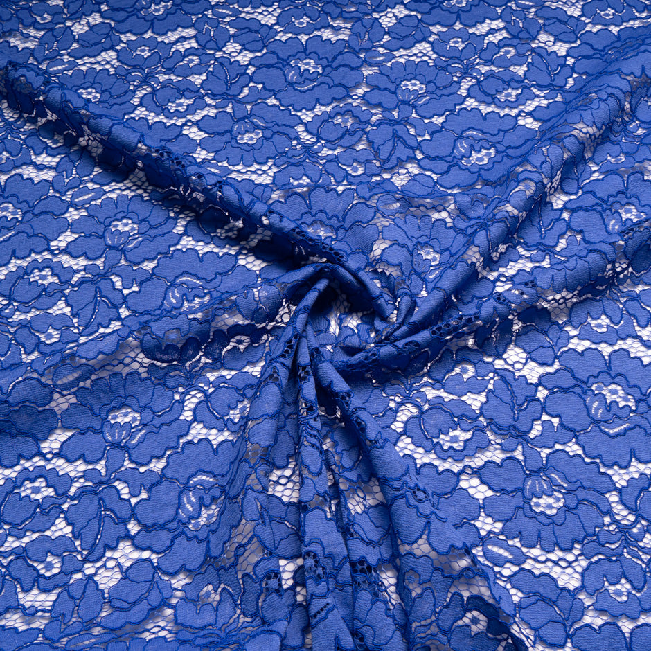 Royal Blue Corded Lace - 3m Piece