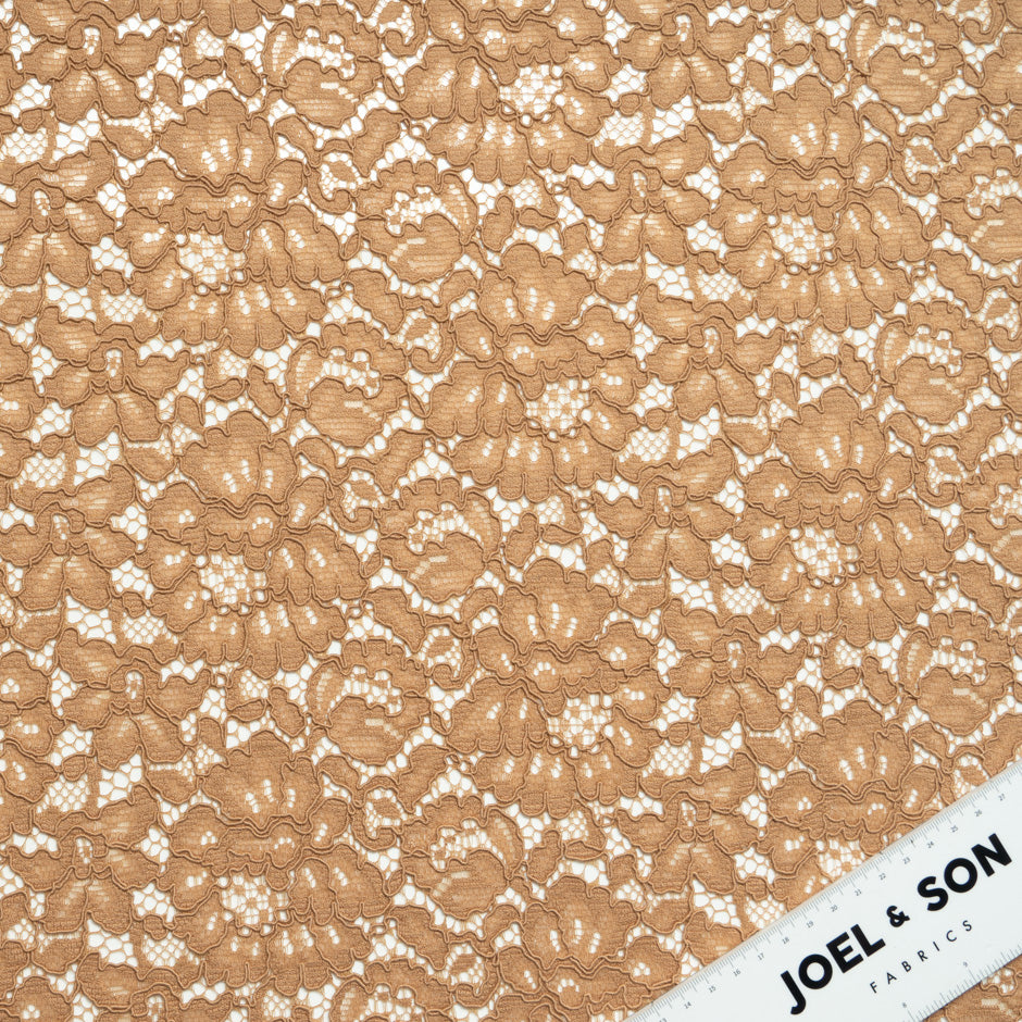 Caramel Coloured Corded Lace - 3m Piece