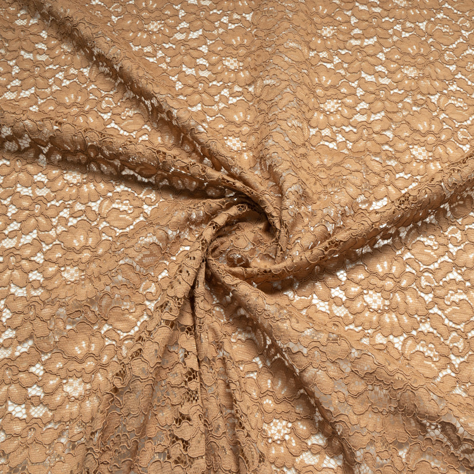 Caramel Coloured Corded Lace - 3m Piece
