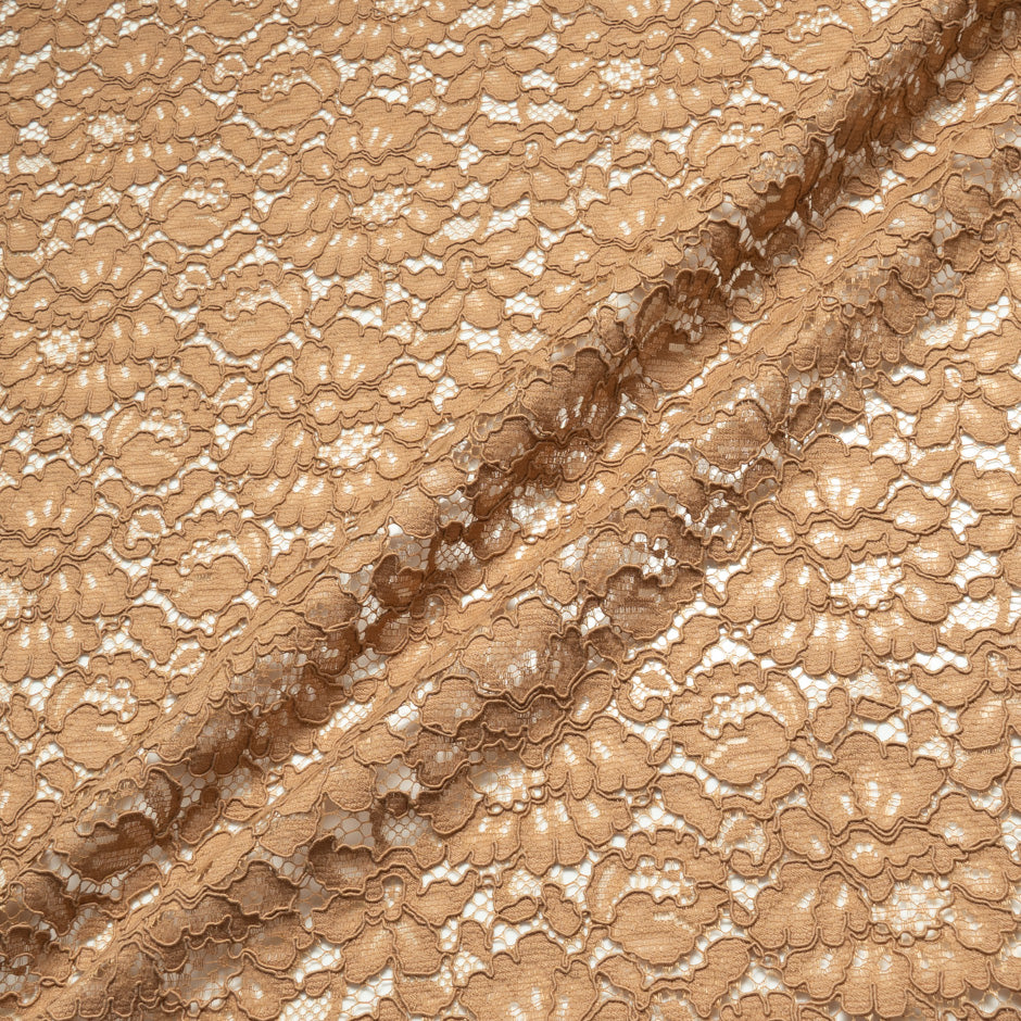 Caramel Coloured Corded Lace - 3m Piece
