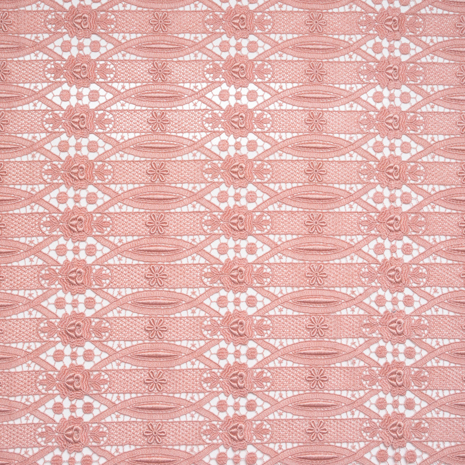 Rose Pink Guipure Lace