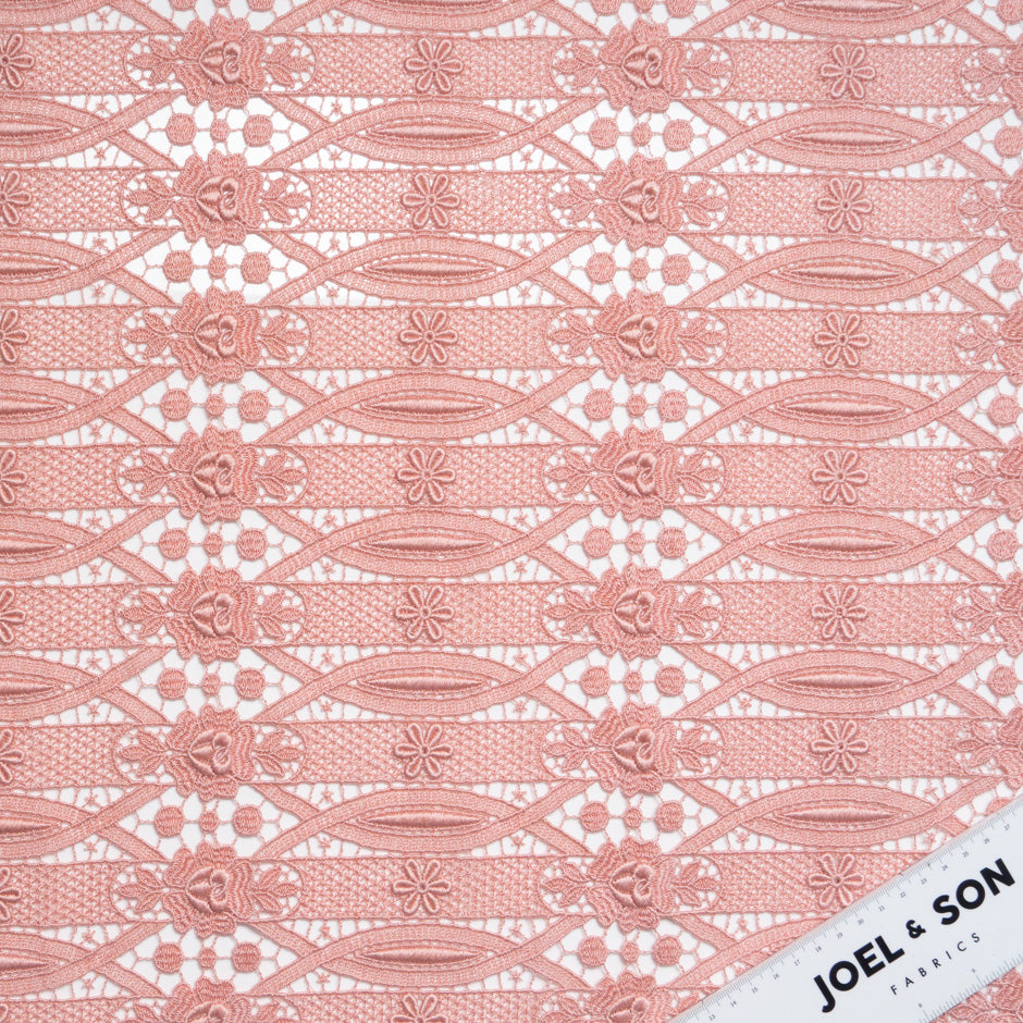 Rose Pink Guipure Lace