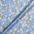 White Snow Drop Periwinkle Blue Silk Georgette