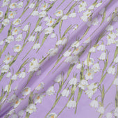 White Snow Drop Lilac Silk Georgette