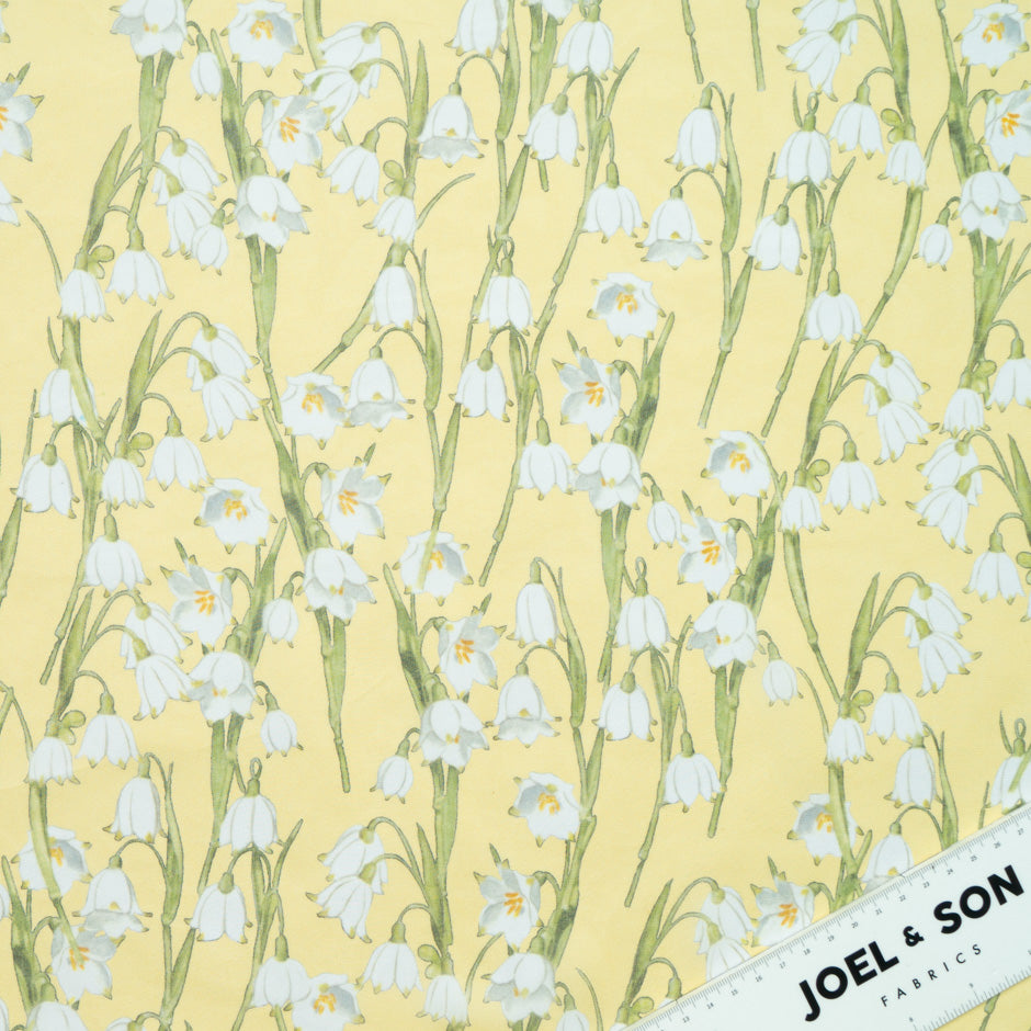 Snow Drop Yellow Silk Georgette (A 2.40m Piece)