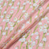 White Snow Drop Salmon Pink Silk Georgette (A 1m Piece)
