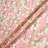 White Lily of the Valley Salmon Pink Silk Jacquard