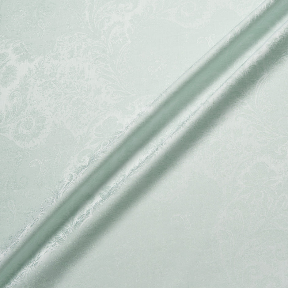 Pale Green Floral Jacquard Pure Cotton