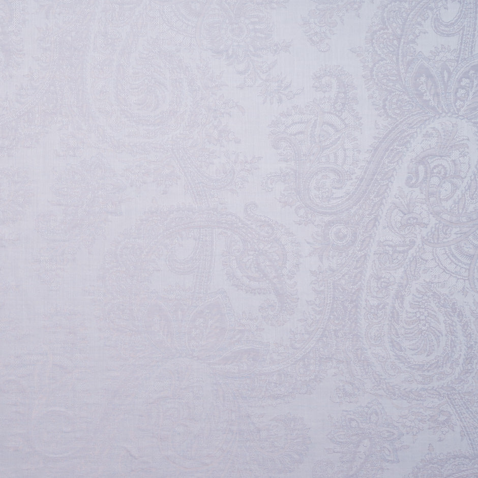 Pale Lavender Paisley Jacquard Pure Cotton