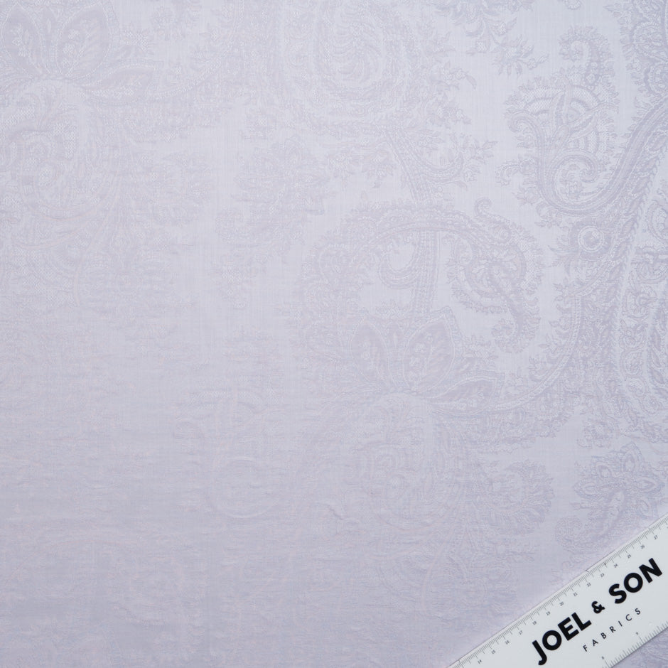 Pale Lavender Paisley Jacquard Pure Cotton