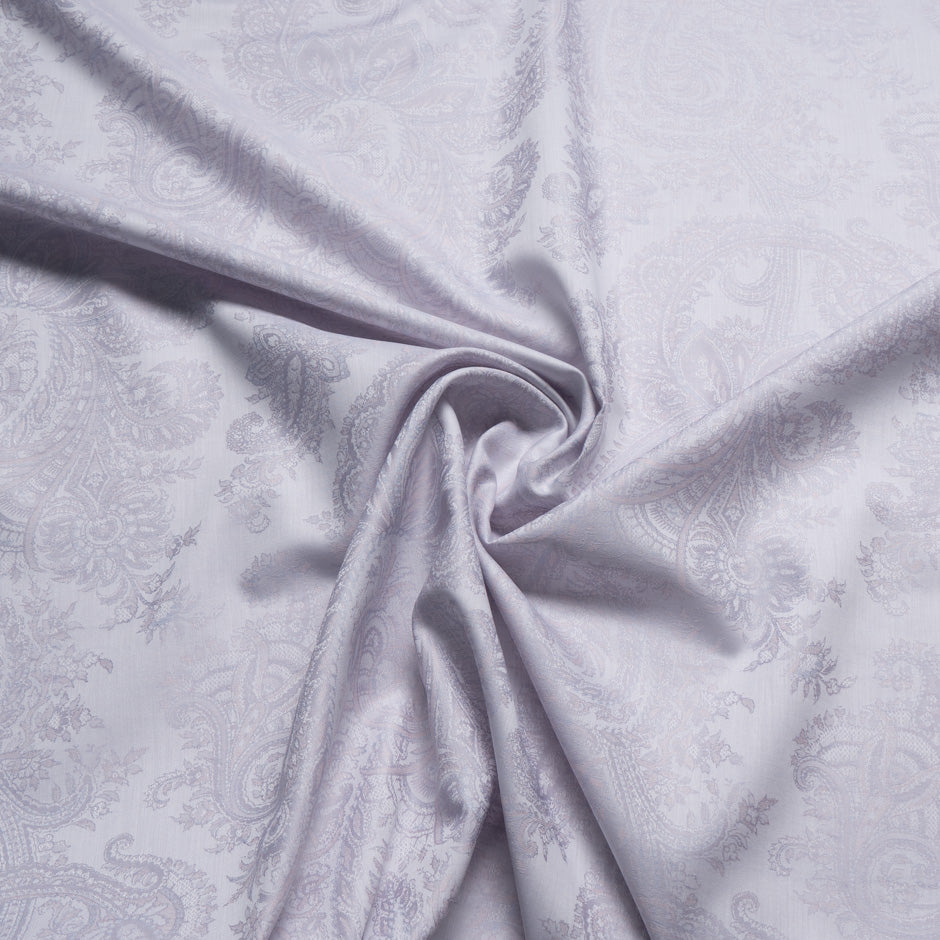 Pale Lavender Paisley Jacquard Pure Cotton