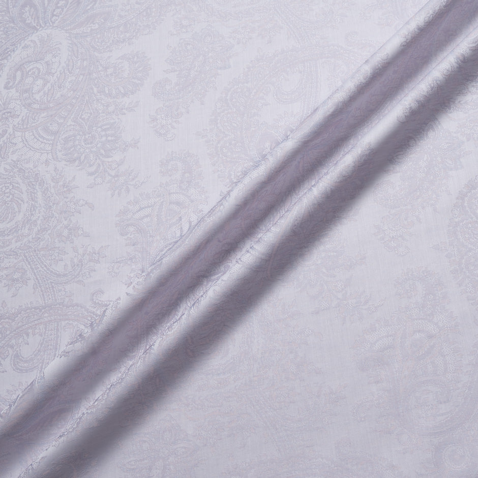 Pale Lavender Paisley Jacquard Pure Cotton