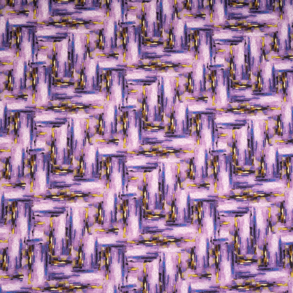 Yellow & Purple Printed Pure Luxury Cotton