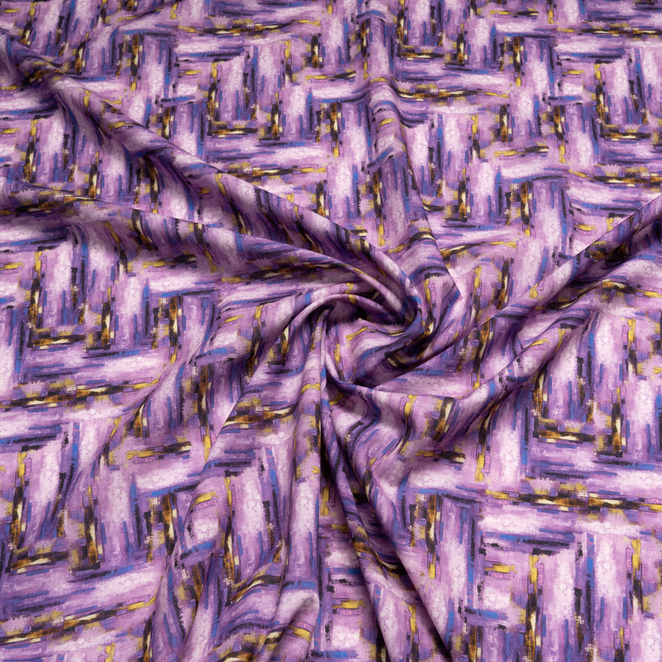Yellow & Purple Printed Pure Luxury Cotton