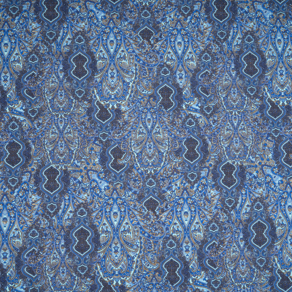 Blue Paisley Printed Pure Cotton