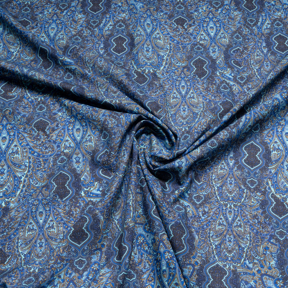 Blue Paisley Printed Pure Cotton