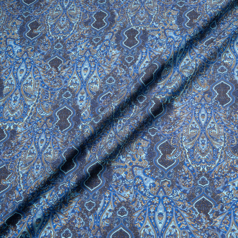 Blue Paisley Printed Pure Cotton