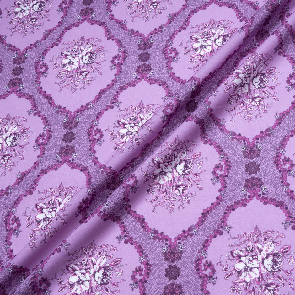 Two-Tone Lavender Printed Pure Luxury Cotton