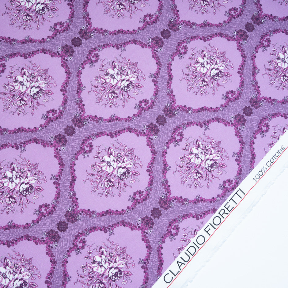 Two-Tone Lavender Printed Pure Luxury Cotton