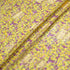 Yellow Floral Printed Pink Laminated Cotton Voile