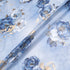 Floral Printed Blue Laminated Cotton Voile