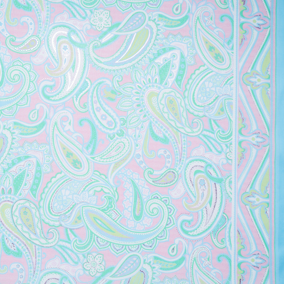 Pastel Paisley Coloured Vision Printed Cotton Voile