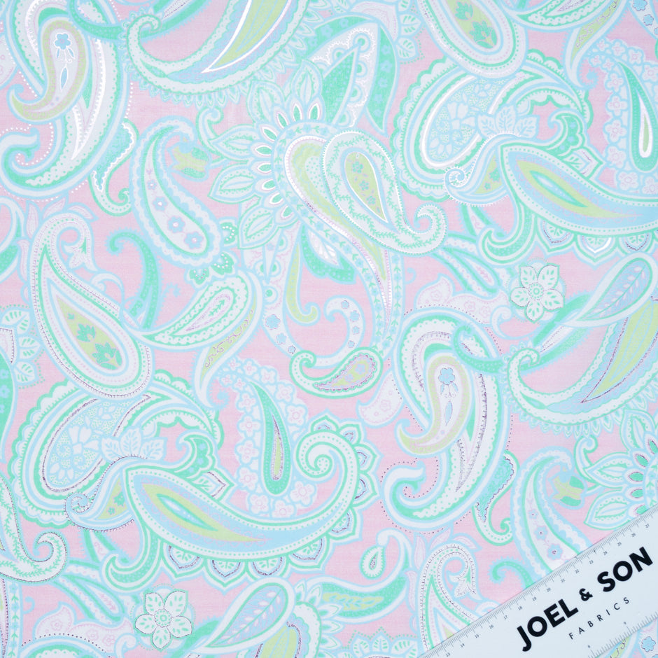 Pastel Paisley Coloured Vision Printed Cotton Voile