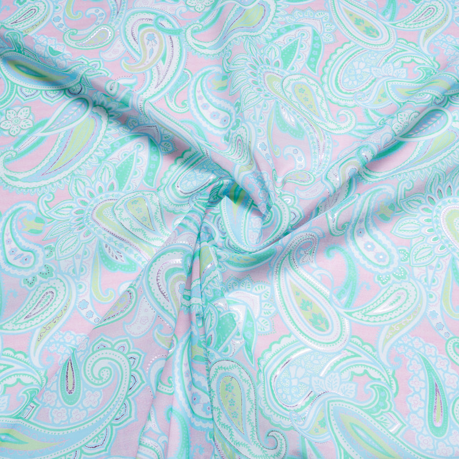 Pastel Paisley Coloured Vision Printed Cotton Voile