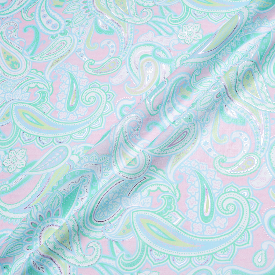 Pastel Paisley Coloured Vision Printed Cotton Voile