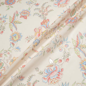 Multi-Coloured Floral Metallic Cotton Voile