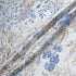 Blue & Taupe Floral Metallic Cloqué