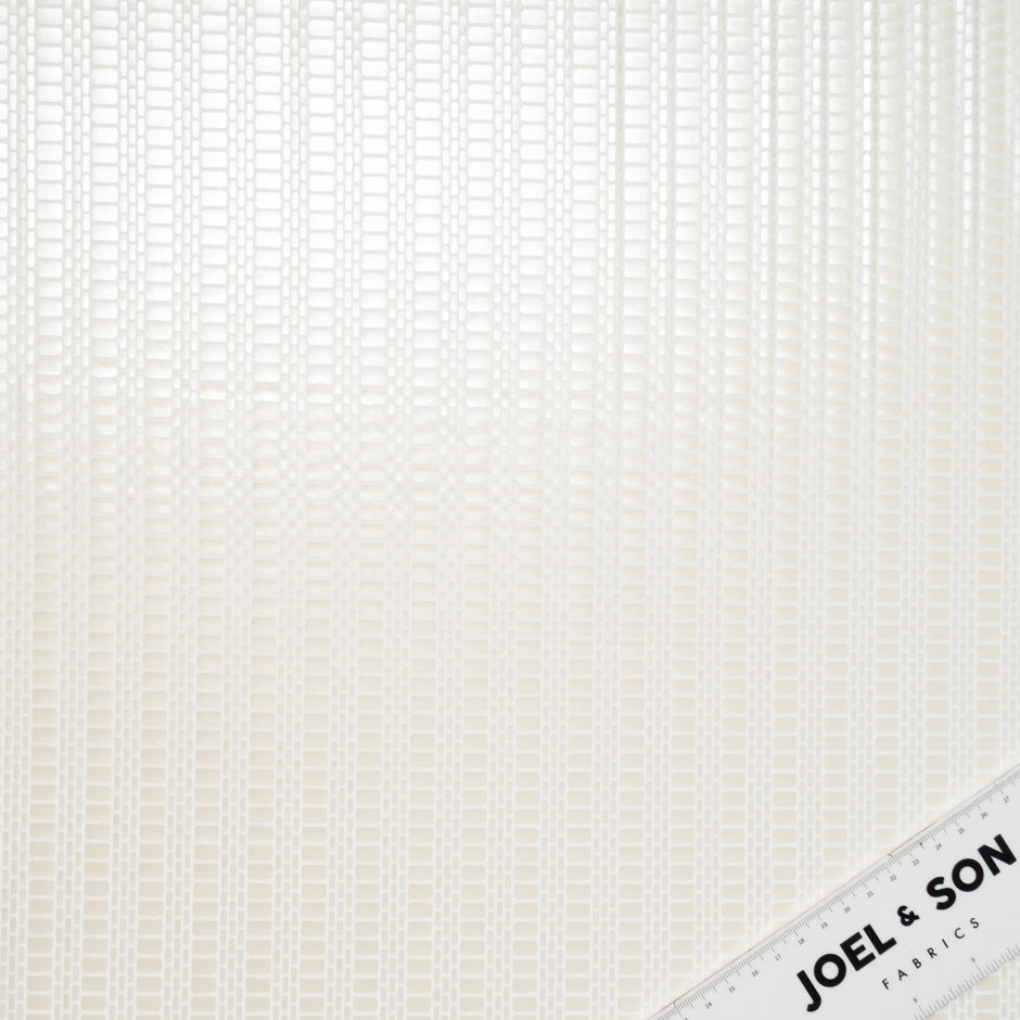Ivory Flat Pressed Sequinned Lycra Georgette