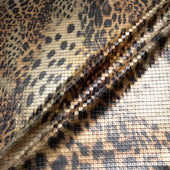 Brown Animal Style Sequinned Jersey (A 3m Piece)