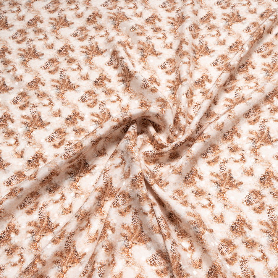 Geometric Animal Print Silk Jacquard