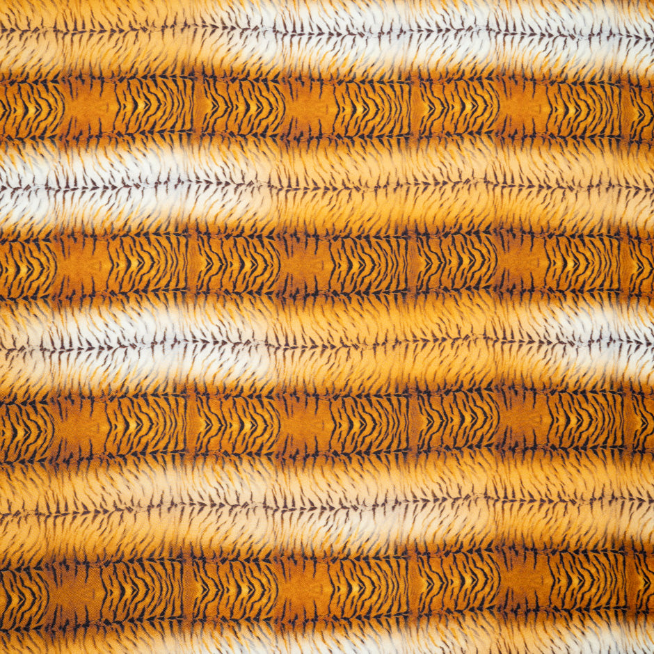 Tiger Printed Pure Silk Twill