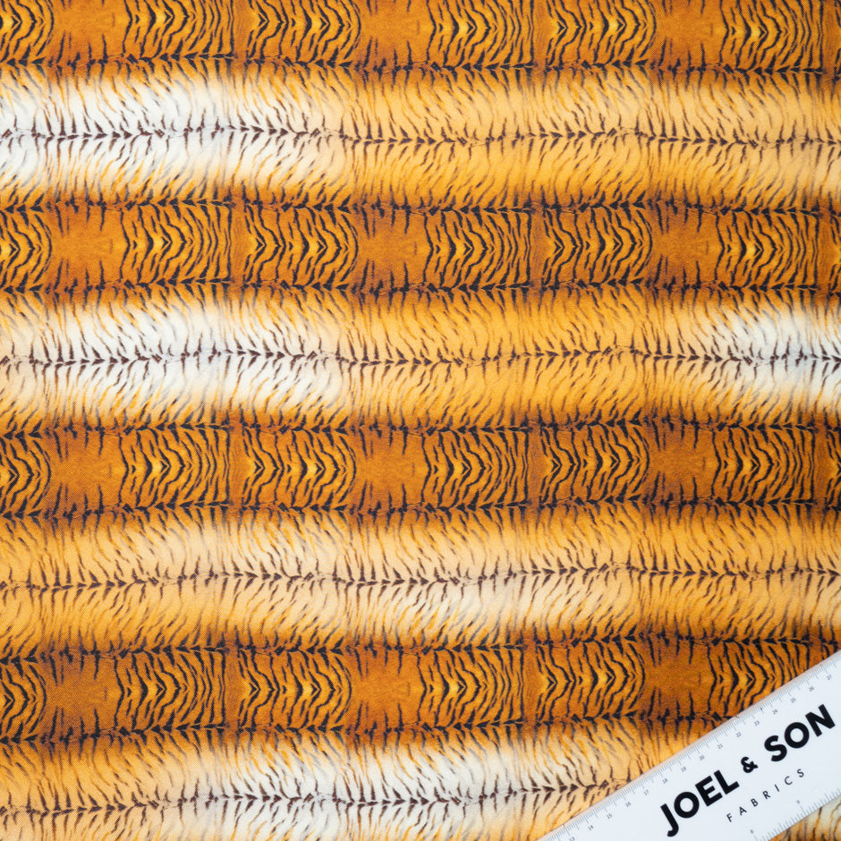 Tiger Printed Pure Silk Twill