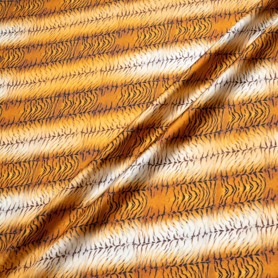 Tiger Printed Pure Silk Twill