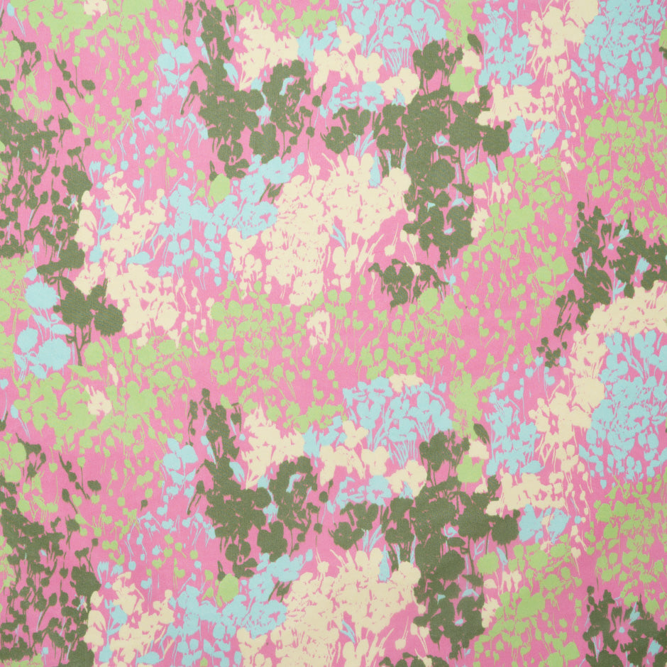 Multi Abstract Floral Printed Silk Georgette