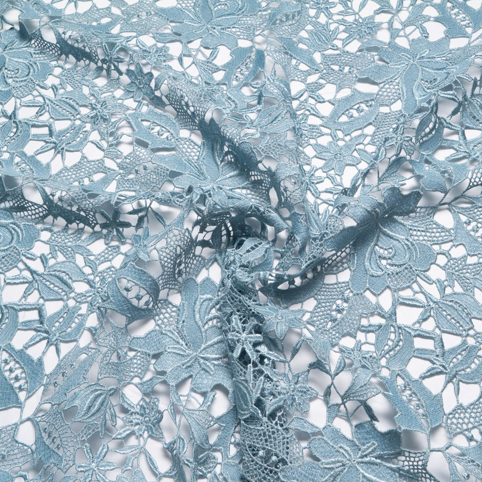 Eau de Nil Floral Guipure Lace