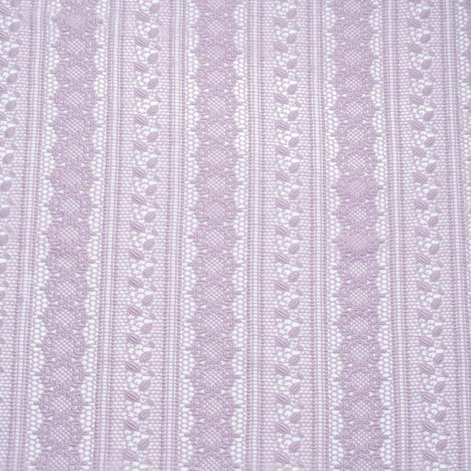 Soft Lilac Geometric Guipure Lace