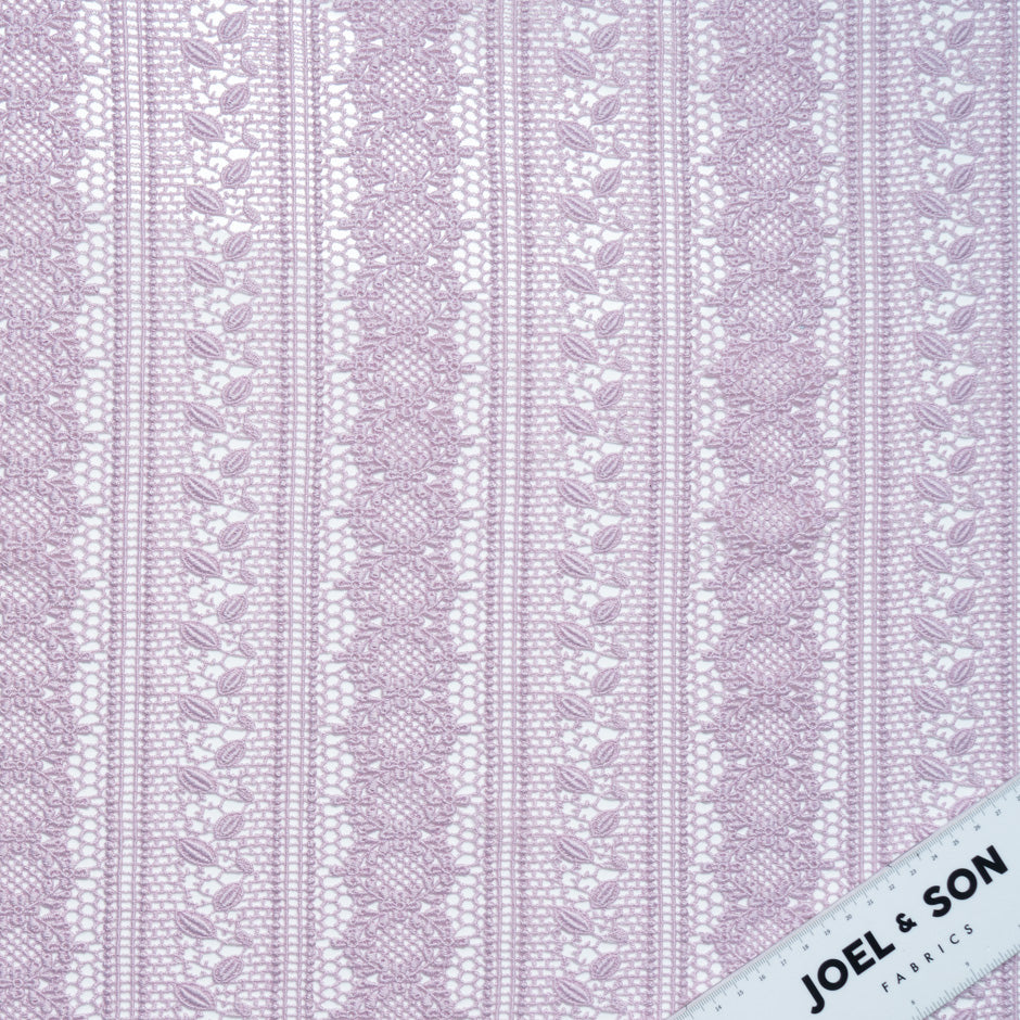 Soft Lilac Geometric Guipure Lace