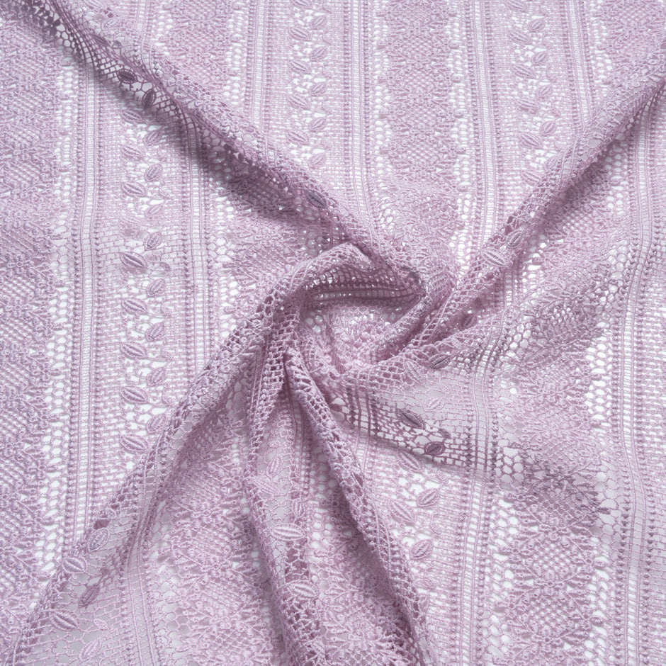 Soft Lilac Geometric Guipure Lace