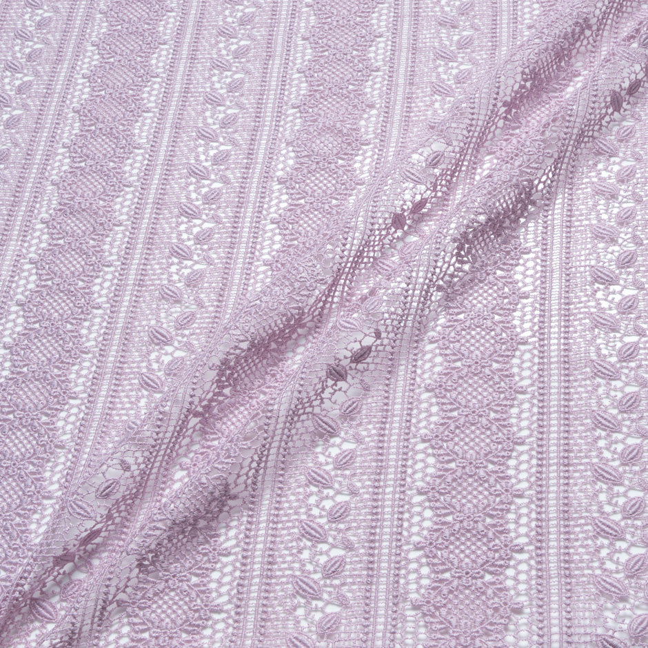 Soft Lilac Geometric Guipure Lace